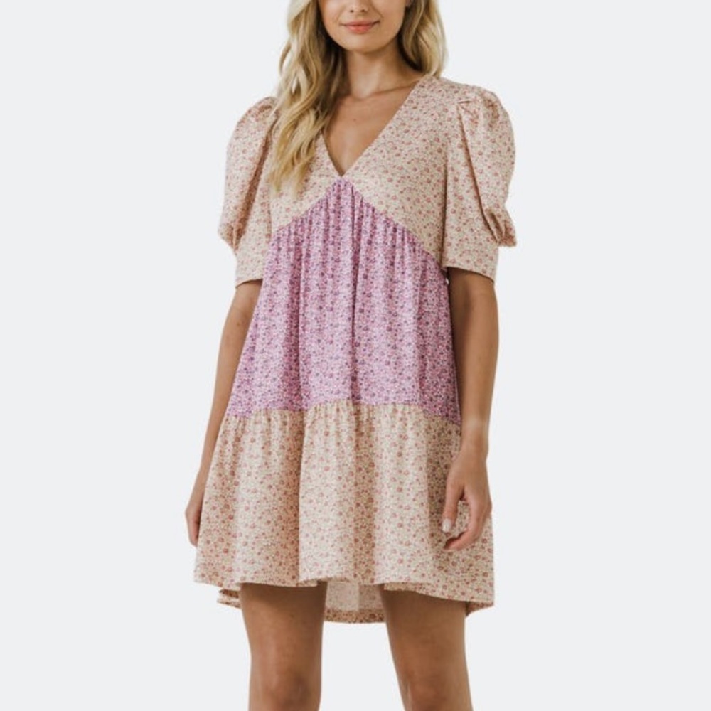 Free The Roses Floral Dress Size M